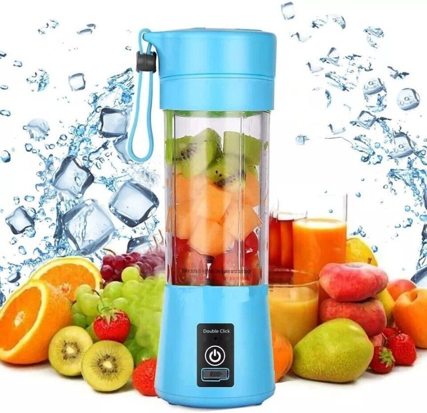 Portable Mini Electric Juicer with Multi-Functional Blade USB Charging Household Outdoor Use Fruit Juicing Cup Plastic Material