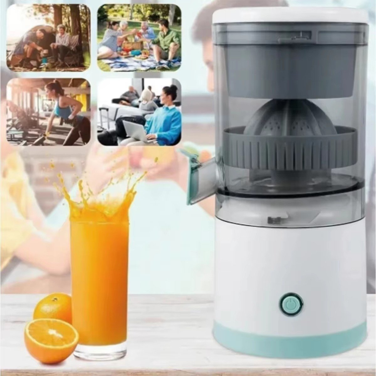 Portable USB Rechargeable Electric Squeeze Fruit Juicer Extractor For Home - Image 4
