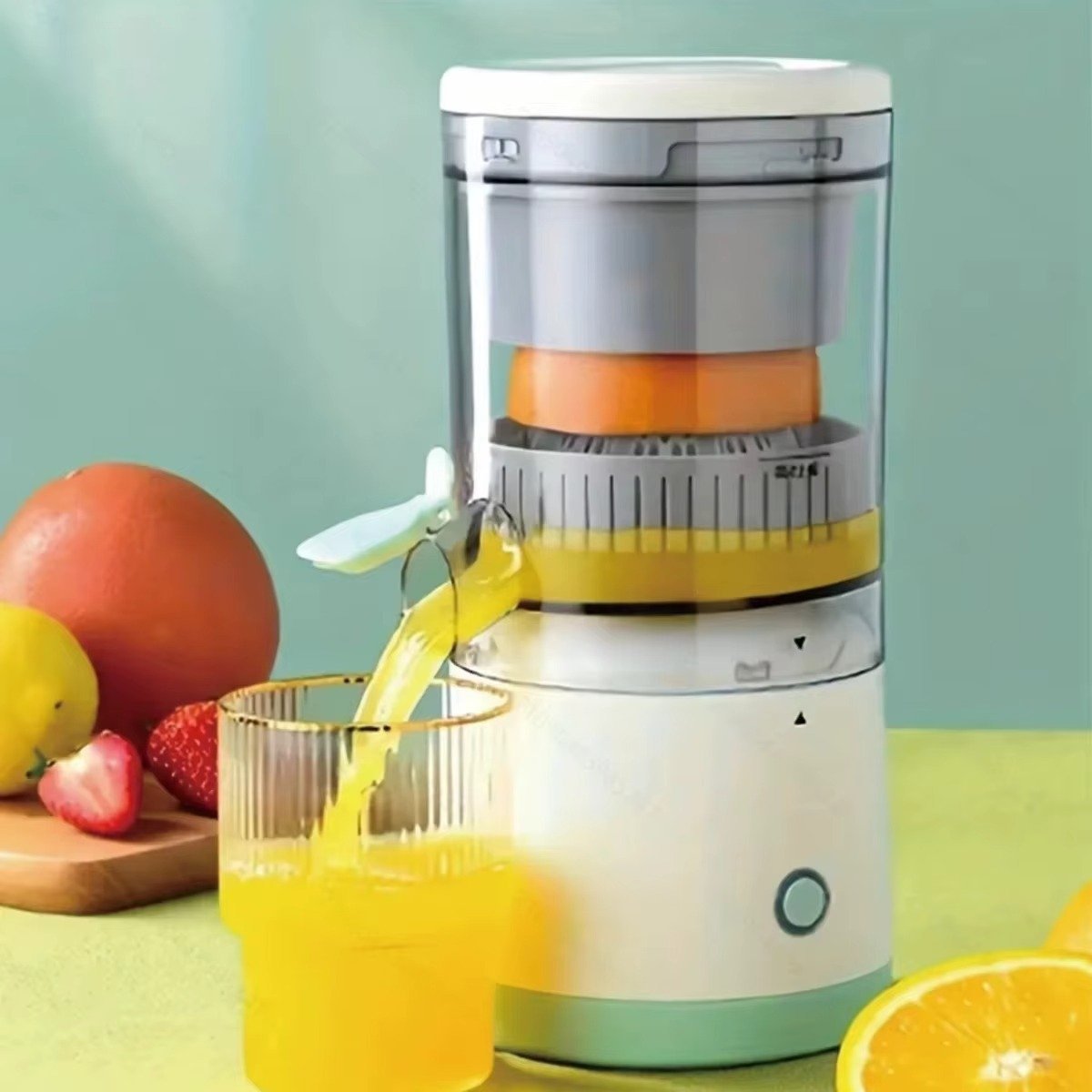 Portable USB Rechargeable Electric Squeeze Fruit Juicer Extractor For Home - Image 2