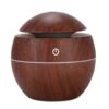 USB Aroma Diffuser Electric Essential Oil Humidifier Mini Ultrasonic Wood Grain LED Night Light for Car & Household Use