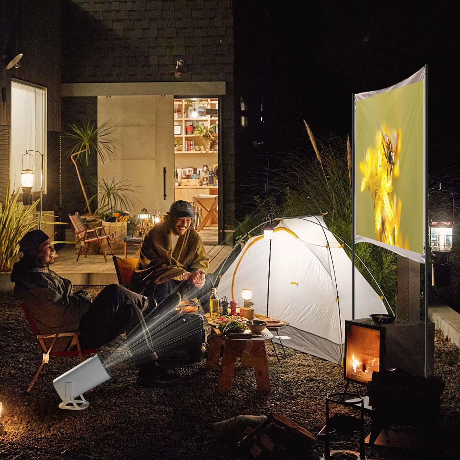 Portable S40 Mini Projector High-Definition 2K Resolution LED Lamp Smart Mobile Phone Access Android 11 for Home Theater Bedroom - Image 6