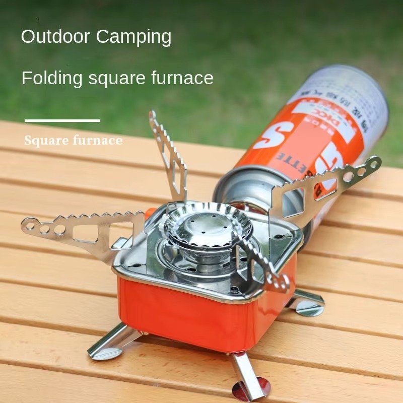 Portable Mini 2800W Outdoor Windproof Camping Gas Stove Portable Mini Square Cooker Butane Gas Stove Picnic Water Burning Stove - Image 5