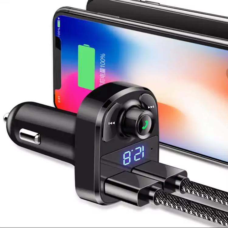 Dual Usb Car Charger Handsfree V5.0 Car Kit Mp3 Player Car Fm Transmitter Wireless Fm Modulator Transmitter for IPhone - Image 5