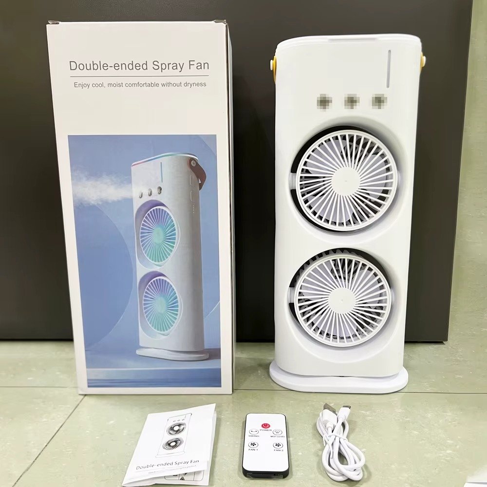 Air Cooler Fan 7 Color Mist Water Air Cooling Oscillating Fan with Remote Control Room Spray Humidifier Fan - Image 3