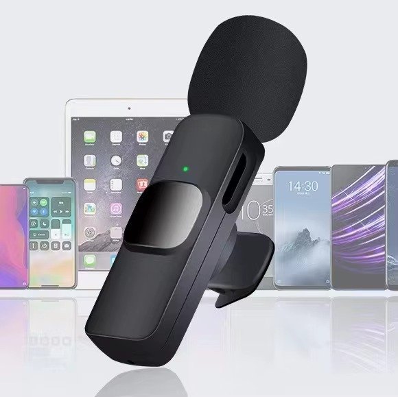 Hot Selling Live Microphone Vibrato Outdoor Radio Microphone Call Noise Reduction K8 Wireless Lapel Microphone 2.4G - Image 4