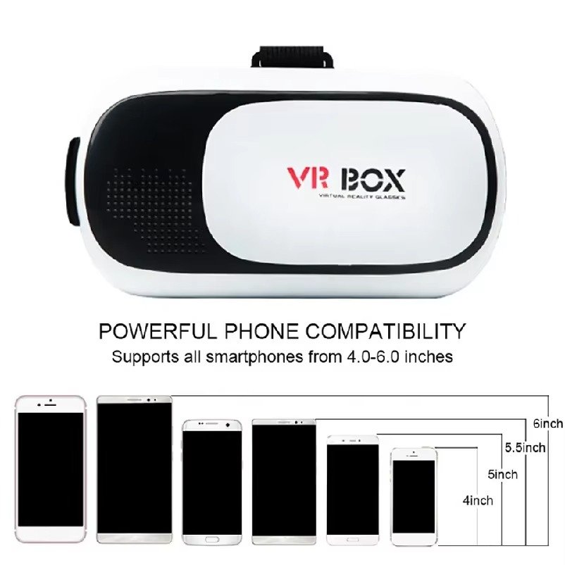 Ios Android Smartphone Virtual Reality VR Google Cardboard Headset 3d Glasses Box Stereo - Image 3