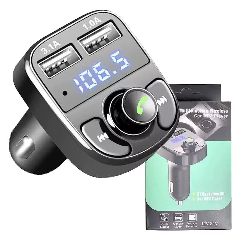 Dual Usb Car Charger Handsfree V5.0 Car Kit Mp3 Player Car Fm Transmitter Wireless Fm Modulator Transmitter for IPhone - Image 6