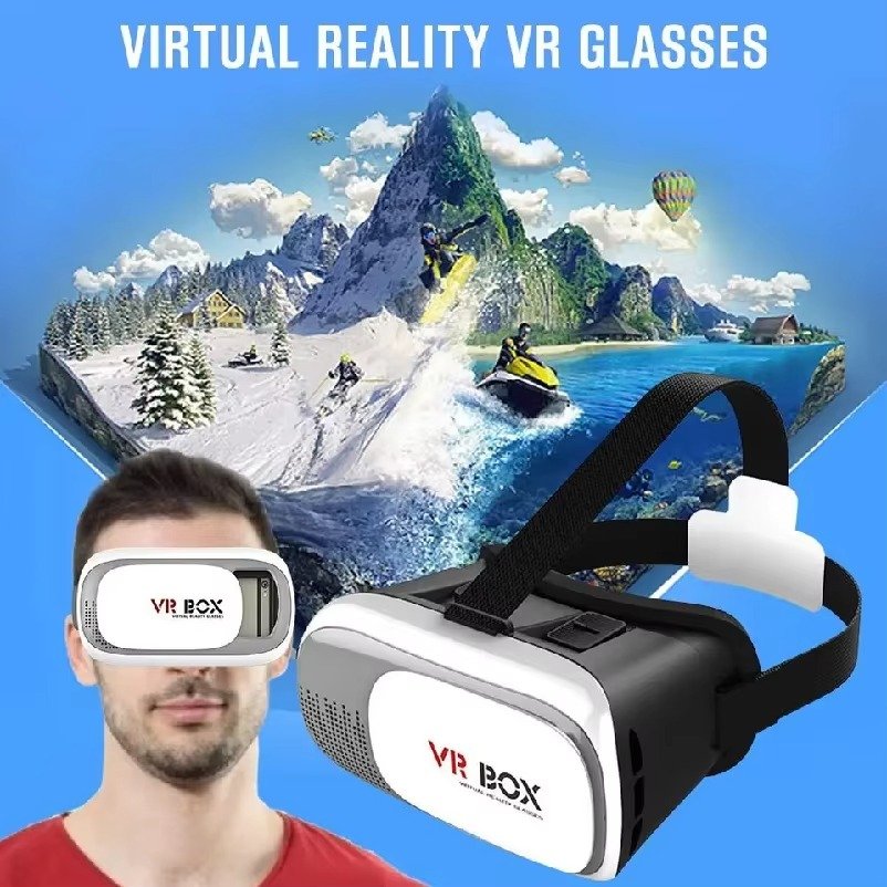 Ios Android Smartphone Virtual Reality VR Google Cardboard Headset 3d Glasses Box Stereo - Image 2