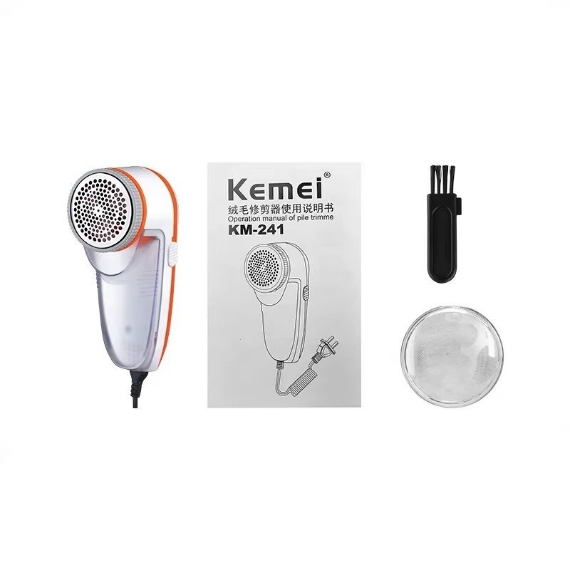 For Kemei Km-241 Electric Lint Remover Three Knives Easy-to-Carry Wool Ball Tnimmer Epilator for Clothes Shaver English - Image 4
