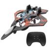 360 Degree RC Fighter Jet Drone with LED Lights | 2.4GHz Remote Control Airplane Toy | USB Rechargeable Flying Jet for Kids
